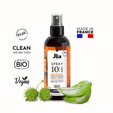 Spray 10 en 1 Multiprotect, soin sans rinçage pour cheveux texturés, ingrédients d'origine naturelle.