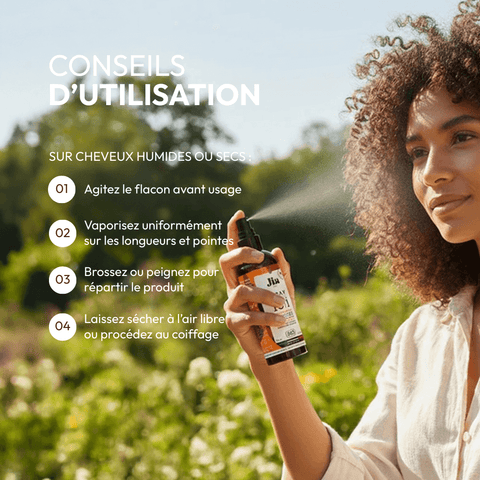 Spray 10 en 1 Multiprotect, soin sans rinçage pour cheveux texturés, ingrédients d'origine naturelle.