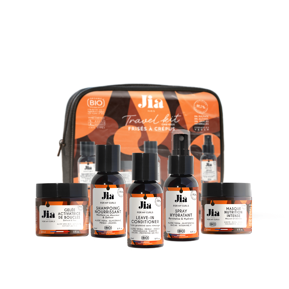 Kit de viaje para cabello rizado y encrespado