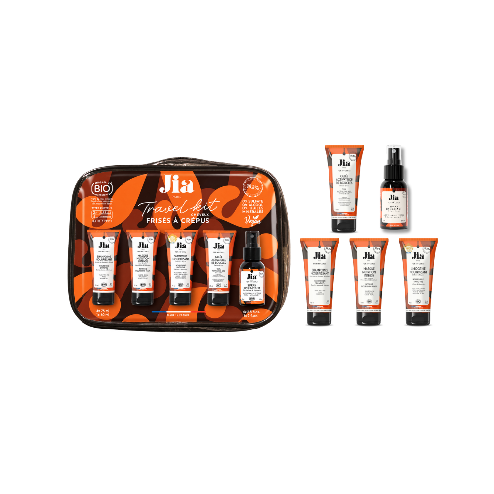 Kit de viaje para cabello rizado y encrespado